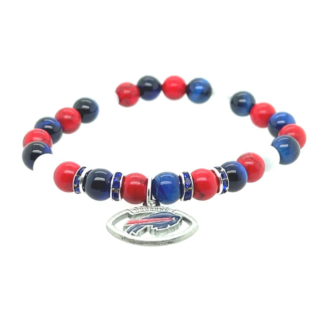 Bills Fan Gemstone Bracelet