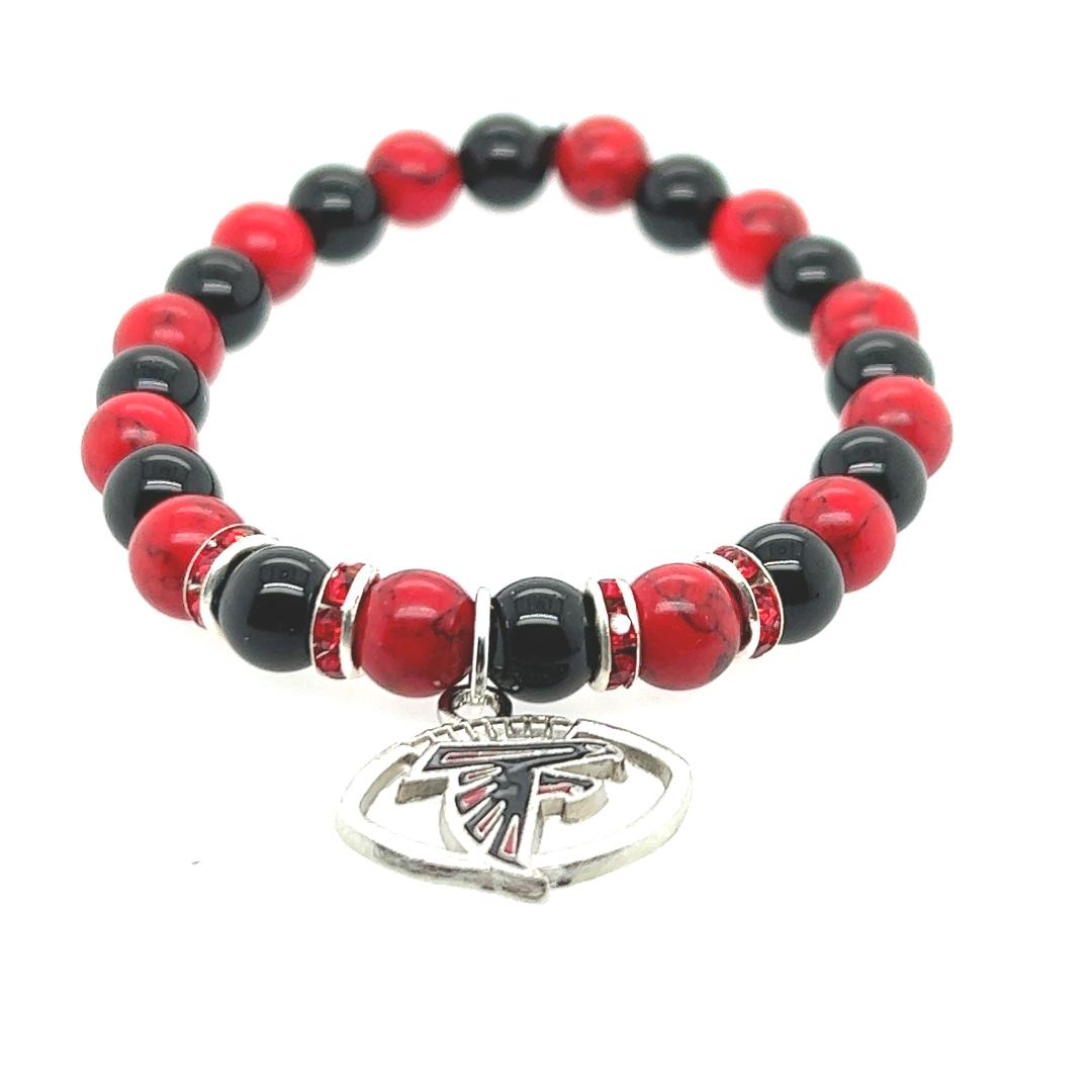 Falcons Fan Gemstone Bracelet