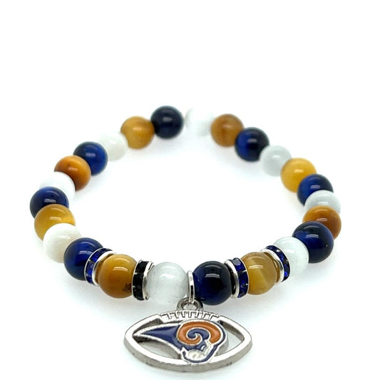 Rams Fan Gemstone Bracelet 2