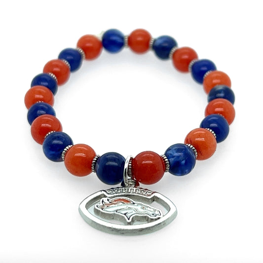 Broncos Fan Gemstone Bracelet Style 2