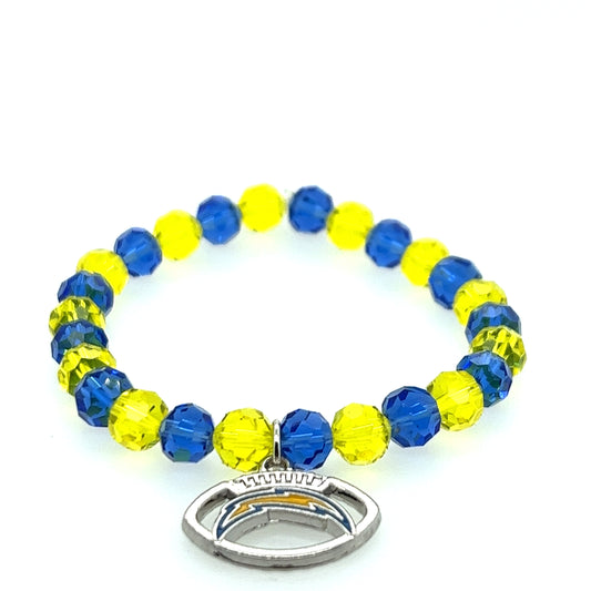 Chargers Fan Gemstone Bracelet style 2