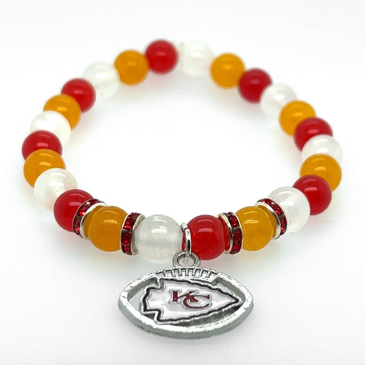 Chiefs Fan Gemstone Bracelet style 2