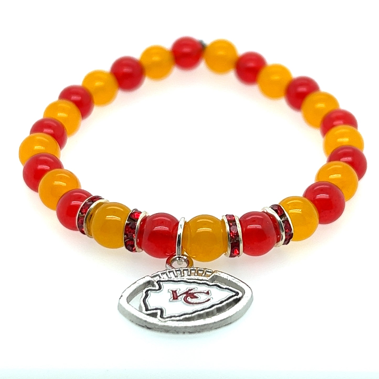 Chiefs Fan Gemstone Bracelet