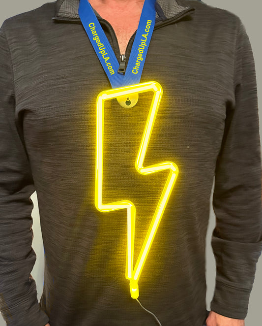 Chargers Neon Lightning Bolt
