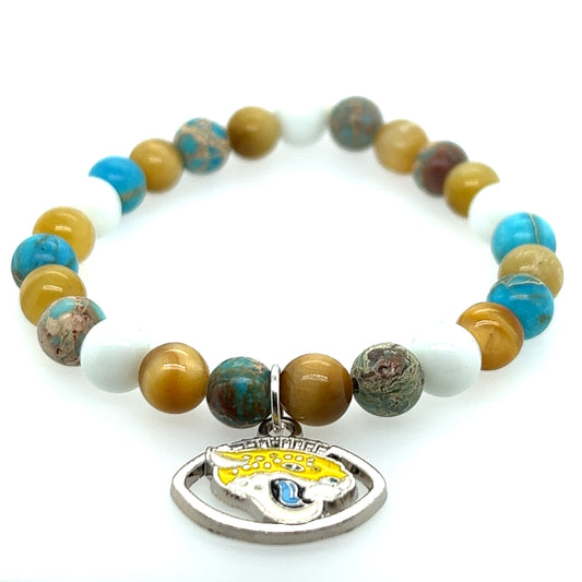 Jaguars Fan Gemstone Bracelet Style 2