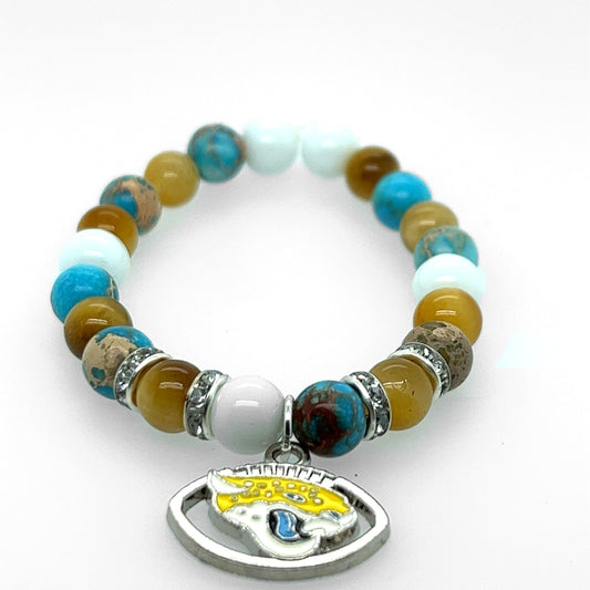 Jaguars Fan Gemstone Bracelet