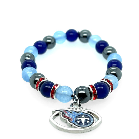 Titans Fan Gemstone Bracelet