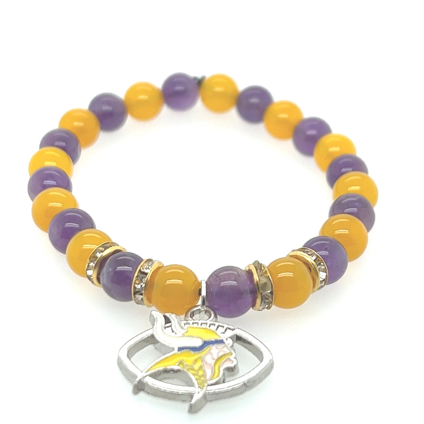 Vikings Fan Gemstone Bracelet